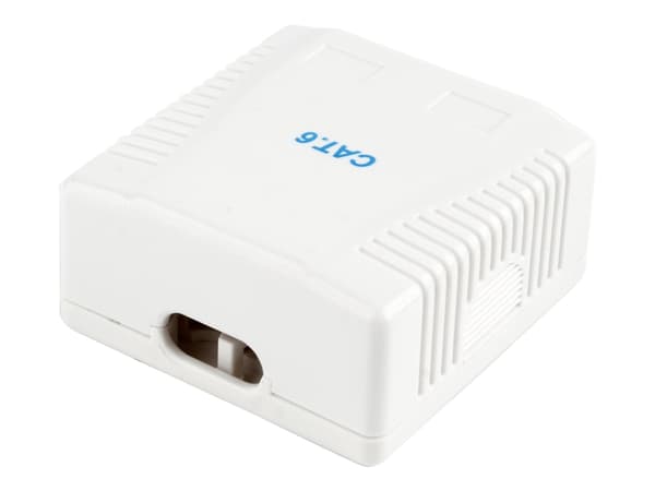 Cablexpert - Pinta-asennettava rasia verkoille - CAT 6 - FTP - RJ-45 X 2 - valkoinen