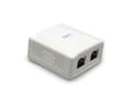 Pikkukuva 4 / 5: Cablexpert - Pinta-asennettava rasia verkoille - CAT 6 - FTP - RJ-45 X 2 - valkoinen