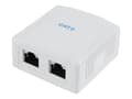 Pikkukuva 1 / 5: Cablexpert - Pinta-asennettava rasia verkoille - CAT 6 - FTP - RJ-45 X 2 - valkoinen