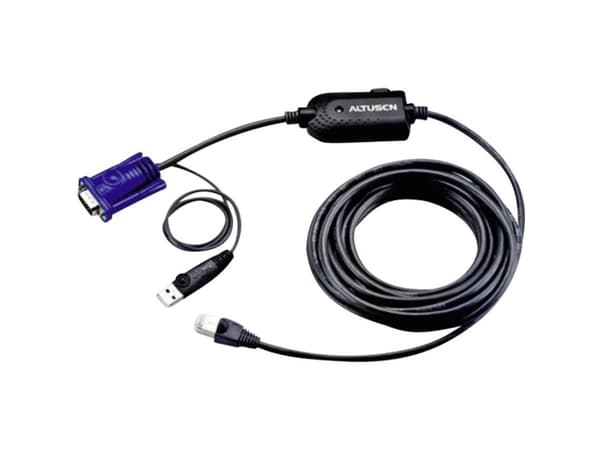 ATEN KA7970 USB KVM Adapter Cable (CPU Module) - Tangentbords-/video-/muskabel - RJ-45 (hane) till USB, HD-15 (VGA) (hane)