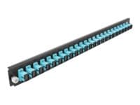 Delock - Fiber-optic splice box rack mount panel - fram - SC MM X 24 - havsblå - 1U - 19" Aqua