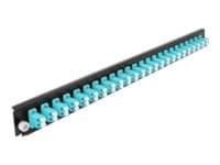 Delock - Fiber-optic splice box rack mount panel - front - LC MM X 24 - akvamarin - 1U - 19" Akva