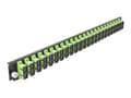 Miniatyrbilde 1 av 3: Delock - Fiber-optic splice box rack mount panel - front - SC MM X 24 - limegrønn - 1U - 19"