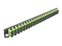 Delock - Fiber-optic splice box rack mount panel - front - SC MM X 24 - limegrønn - 1U - 19" Grønn
