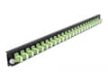 Miniatyrbilde 2 av 3: Delock - Fiber-optic splice box rack mount panel - front - LC MM X 24 - limegrønn - 1U - 19"