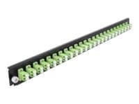 Delock - Fiber-optic splice box rack mount panel - front - LC MM X 24 - limegrønn - 1U - 19" Grønn
