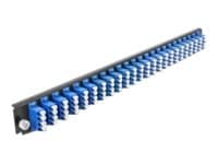 Delock - Fiber-optic splice box rack mount panel - fram - LC SM X 24 - blå - 1U - 19" Blå