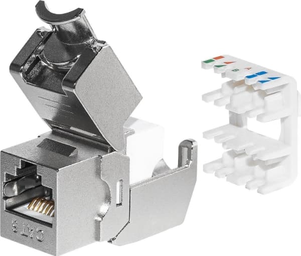 Netrack Keystone Jack Module - Modulinnlegg - CAT 6 - FTP - RJ-45 - sølv