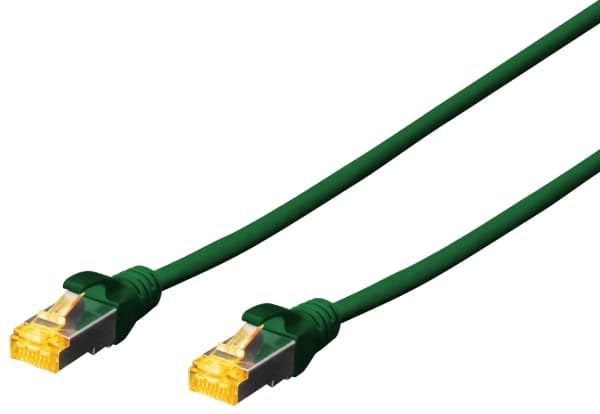 DIGITUS - Koblingskabel - RJ-45 (hann) til RJ-45 (hann) - 20 m - SFTP - CAT 6a - med støvel, halogenfri, formstøpt, uten hindringer, flertrådet - grø