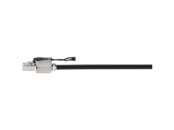Renkforce RJ45 Nettverkskabel, patchkabel CAT 6A S / FTP 5,00 m Sort med sjakkel for opplåsing, 5 m, Cat6a, S / FTP (S-STP), RJ-45, RJ-45