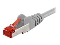 goobay - Verkkokaapeli - RJ-45 (uros) RJ-45 (uros) - 7,5 m - parit metallifoliossa = PiMF - CAT 6 - muotoiltu, solmuton - harmaa - harmaa