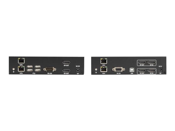 Black Box KVX Series KVM Extender over CATx - 4K, Dual-Head, DisplayPort, USB 2.0 Hub, Serial, Audio, Local Video - Extender Kit - KVM / lyd / seriel