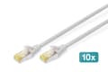 Miniatyrbild 3 av 5: DIGITUS - Patch-kabel - RJ-45 (hane) till RJ-45 (hane) - 5 m - SFTP - CAT 6a - halogenfri, formpressad, hakfri - grå (paket om 10)