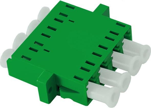 Qoltec Quad - Verkkoliitin - LC/APC yksimuotoliitin (naaras) LC/APC yksimuotoliittimeen (naaras) - valokuituverkko