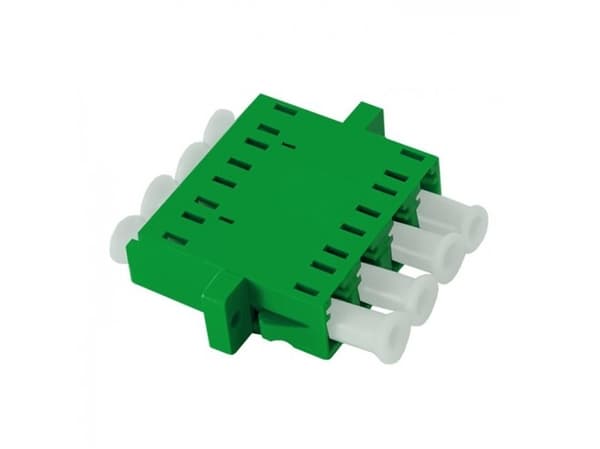 Qoltec Quad - Verkkoliitin - LC/APC yksimuotoliitin (naaras) LC/APC yksimuotoliittimeen (naaras) - valokuituverkko