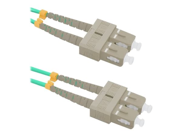 Qoltec - Patchkabel - SC/UPC multimodus (hann) til SC/UPC multimodus (hann) - 1 m. - fiberoptikk - dupleks - 50 / 125 my - OM4 - halogenfri