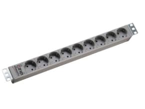 Lindy 9-Outlet Surge protector, 9 AC-pistorasia(a), Harmaa, 2 m, Schuko
