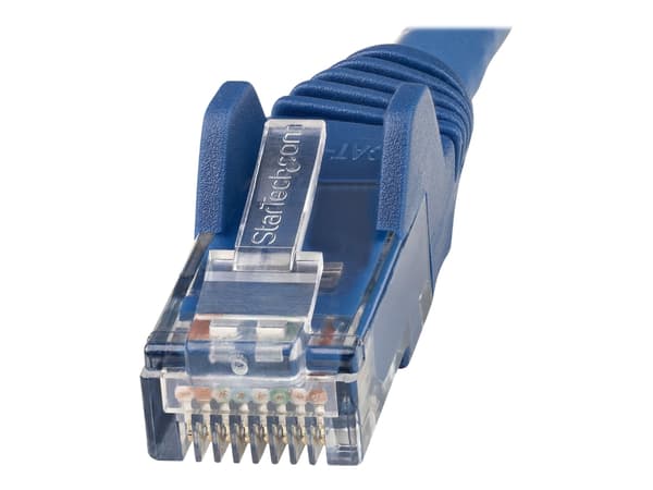 StarTech.com 50cm LSZH CAT6 Ethernet Cable, 10 Gigabit Snagless RJ45 100W PoE Network Patch Cord with Strain Relief, CAT 6 10GbE UTP, Blue, Individua