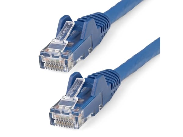 StarTech.com 50cm LSZH CAT6 Ethernet Cable, 10 Gigabit Snagless RJ45 100W PoE Network Patch Cord with Strain Relief, CAT 6 10GbE UTP, Blue, Individua
