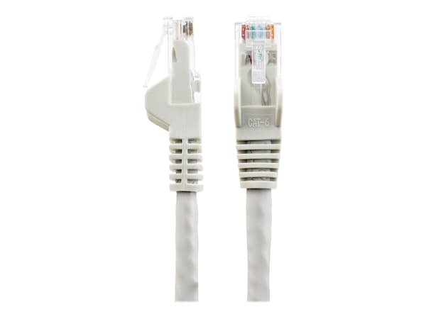 StarTech.com 50cm LSZH CAT6 Ethernet Cable, 10 Gigabit Snagless RJ45 100W PoE Network Patch Cord with Strain Relief, CAT 6 10GbE UTP, Grey, Individua