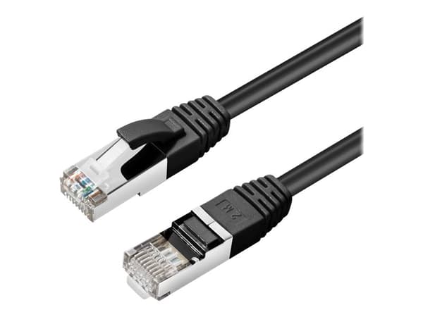 MicroConnect - Koblingskabel - RJ-45 (hann) til RJ-45 (hann) - 1 m - 6 mm - S/FTP - CAT 6a - halogenfri, uten hindringer, rund, innendørs, formstøpt