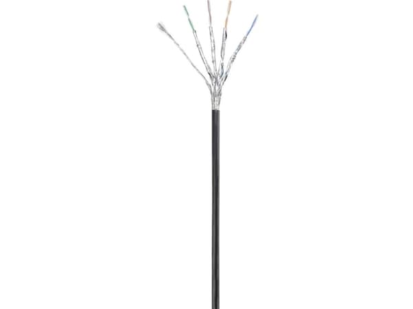 Renkforce RF-4673692, 10 m, Cat6a, S/FTP (S-STP), RJ-45, RJ-45, Sort