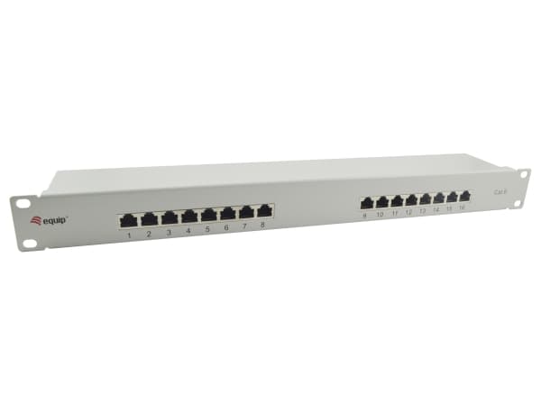 Equip 326317, 10/100/1000Base-T(X), Gigabit Ethernet, 1000 Mbit/s, RJ-45, Cat6, Grå Grå