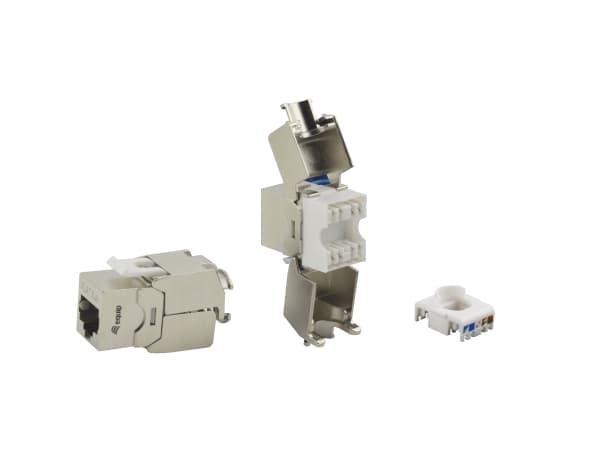 Equip 767222, Flat, Sølv, RJ-45, LSA, Hunkjønn, 23/26