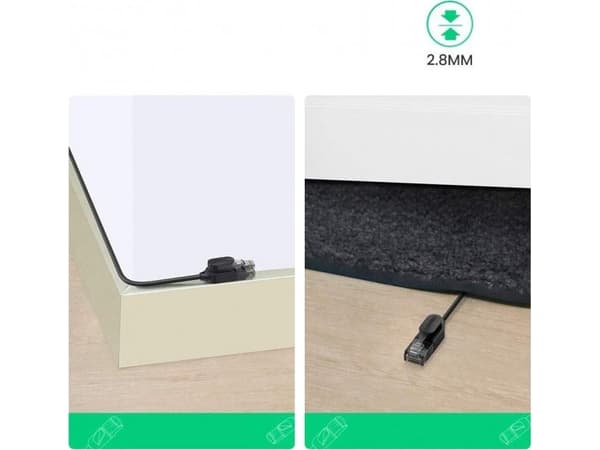 Ugreen Ugreen Ethernet-verkkokaapeli RJ45 Cat 6A UTP 1000Mbps 1 m musta (70332) universal (58914-uniw) - 58914-uniw