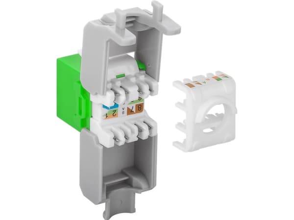 Goobay 90687, Flat, Grønn, RJ-45, LSA, Hunkjønn, 22/26