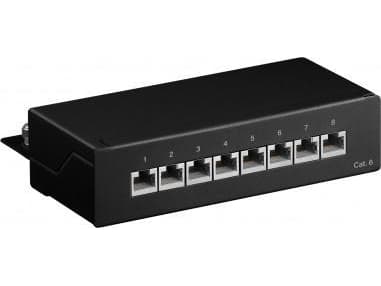Goobay 96105, Cat6, Sort, Rackmontering, 1U