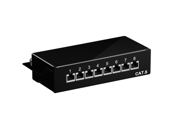 Goobay 96105, Cat6, Sort, Rackmontering, 1U