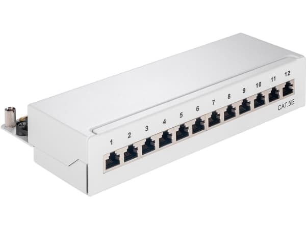 Goobay 93041, RJ-45, Cat5e, 22/26, Harmaa, Seinäkiinnitys, 212 mm