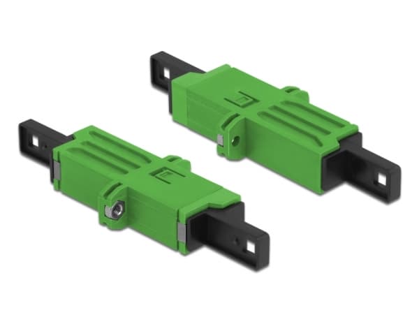Delock - Kopplingsdon för nätverk - E2000 single-mode (hona) till E2000 single-mode (hona) - fiberoptisk - simplex - grön