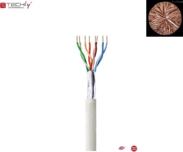Techly ITP-C6F-FL-100, 100 m, Cat6, F/UTP (FTP)