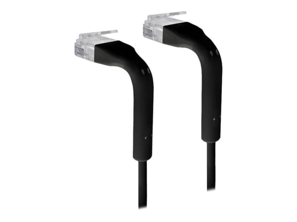 Ubiquiti UniFi - Koblingskabel - RJ-45 (hann) til RJ-45 (hann) - 10 cm - 3 mm - CAT 6 - med støvel - svart (en pakke 50)
