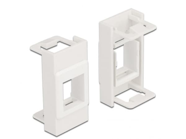 Delock - Modulenhet for platetrykklåsholder - hvit - 1 port