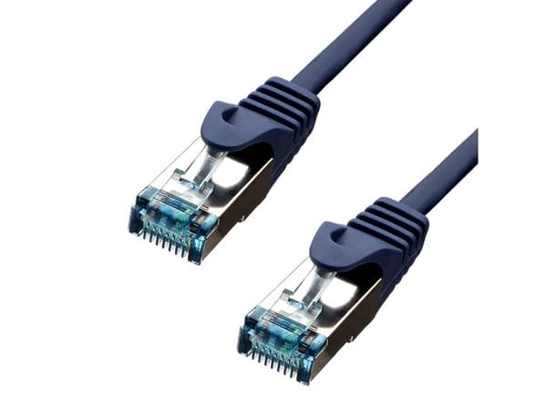 ProXtend - Patch-kabel - RJ-45 (hane) till RJ-45 (hane) - 25 cm - 6 mm - S/FTP - CAT 6a - IEEE 802.3at - halogenfri, formpressad, hakfri, tvinnad - b