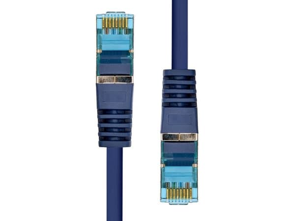 ProXtend - Patch-kabel - RJ-45 (hane) till RJ-45 (hane) - 25 cm - 6 mm - S/FTP - CAT 6a - IEEE 802.3at - halogenfri, formpressad, hakfri, tvinnad - b