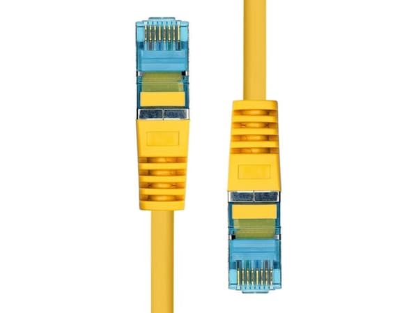 ProXtend - Patch-kabel - RJ-45 (hane) till RJ-45 (hane) - 50 cm - 6 mm - S/FTP - CAT 6a - halogenfri, formpressad, hakfri, tvinnad - gul