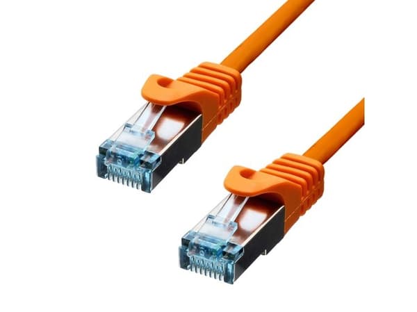 ProXtend - Koblingskabel - RJ-45 (hann) til RJ-45 (hann) - 50 cm - 6 mm - S/FTP - CAT 6a - IEEE 802.3at - halogenfri, formstøpt, uten hindringer, fle