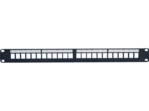 Lanview LVN127603, RJ-45, Cat5e, Musta, Terästä, Telinekiinnitys, 1U