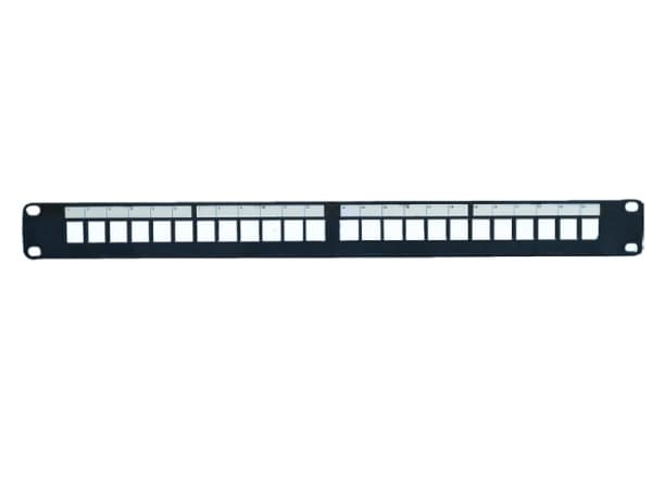 Lanview LVN127603, RJ-45, Cat5e, Musta, Terästä, Telinekiinnitys, 1U