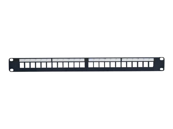 Lanview LVN127603, RJ-45, Cat5e, Musta, Terästä, Telinekiinnitys, 1U musta