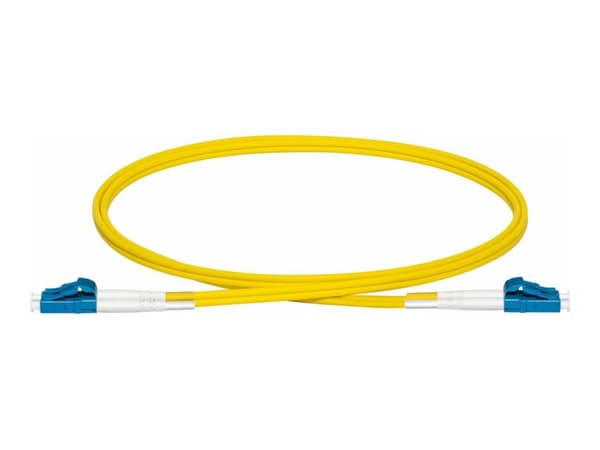 Lanview - Koblingskabel - LC/UPC-enkeltmodus (hann) til LC/UPC-enkeltmodus (hann) - 5 m - 2 mm - fiberoptisk - dupleks - 9 / 125 micron - OS2 - halog