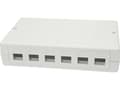 Miniatyrbild 5 av 5: Lanview - Ytmonteringsbox för nätverk - RJ-45 X 6 - vit