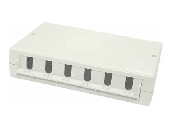 Lanview - Ytmonteringsbox för nätverk - RJ-45 X 6 - vit