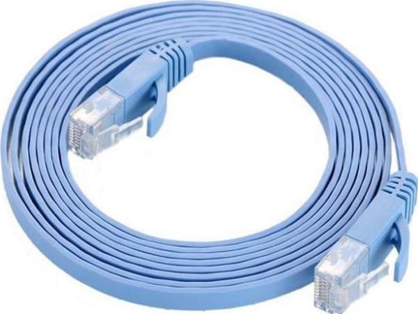 MicroConnect Console Rollover Cable - Nätverkskabel - RJ-45 (hane) till RJ-45 (hane) - 1 m - UTP - CAT 6 - formpressad, hakfri, platt - blå