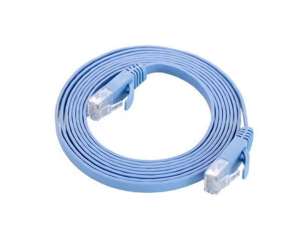 MicroConnect Console Rollover Cable - Nätverkskabel - RJ-45 (hane) till RJ-45 (hane) - 1 m - UTP - CAT 6 - formpressad, hakfri, platt - blå