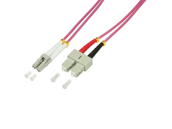 LogiLink LC/SC, 15 m, 15 m, OM4, LC, SC
